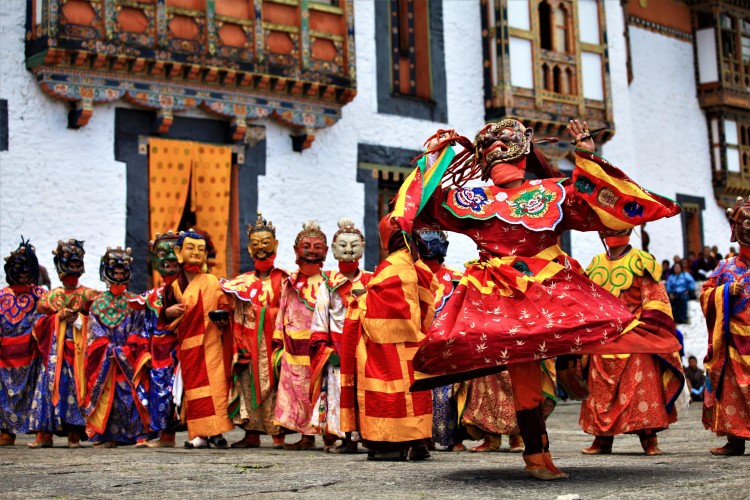 Traditional dancing in Bhutan