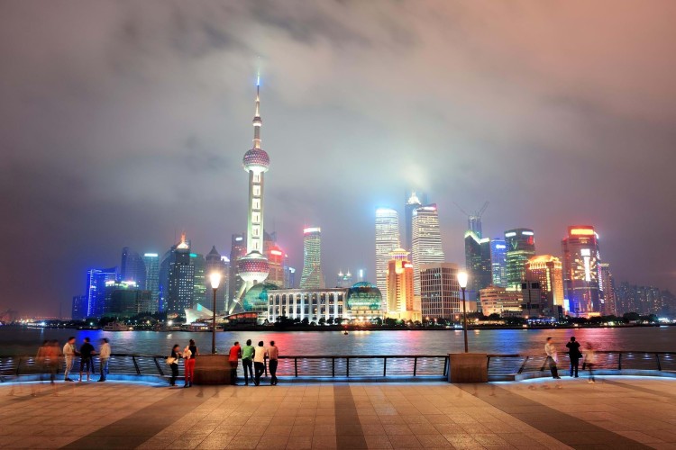 Shanghai skyline at night