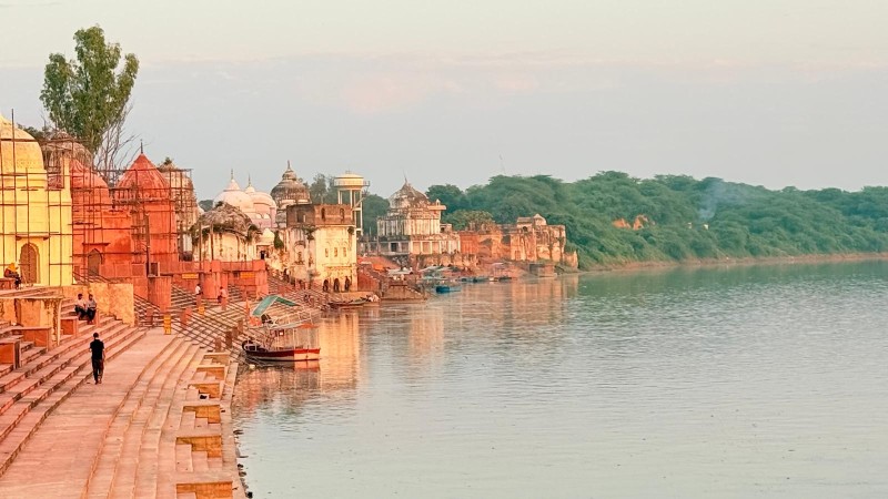 Bateshwar whitewashed temples landscape