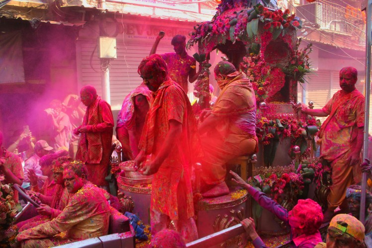 Holi group celebrations