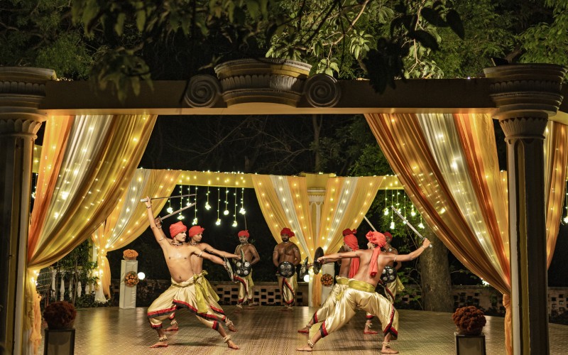 Chhau Festival dancers performing