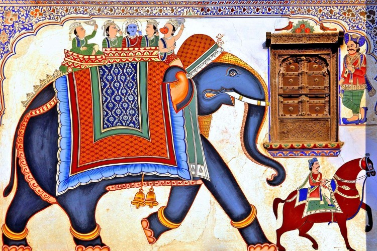 Mandawa elephant art in Rajasthan