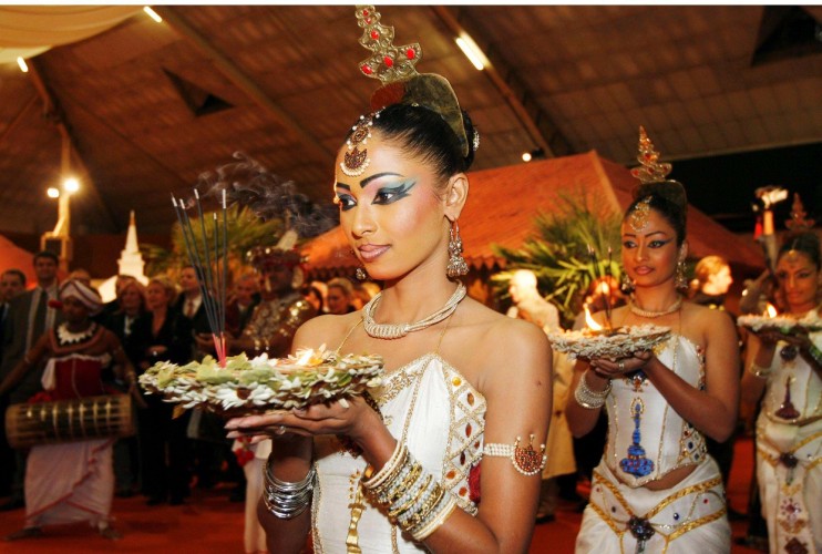 Esala Perahera Sri Lankan Dancers at festival