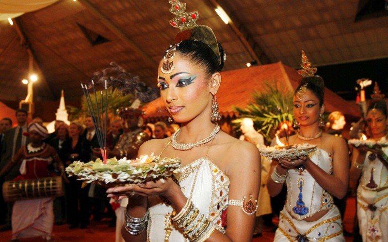 Esala Perahera Sri Lankan Dancers at festival
