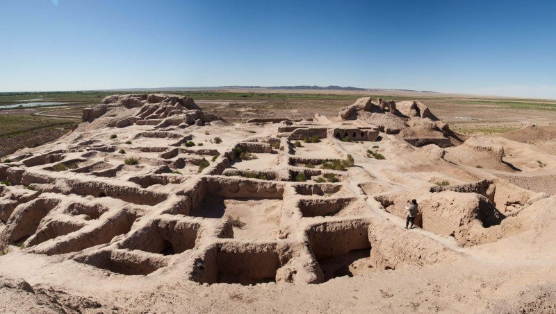 The ruins of Toprak-Kala, Karakalpakstan, one of the Fortresses of Ancient Khorezm, Uzbekistan