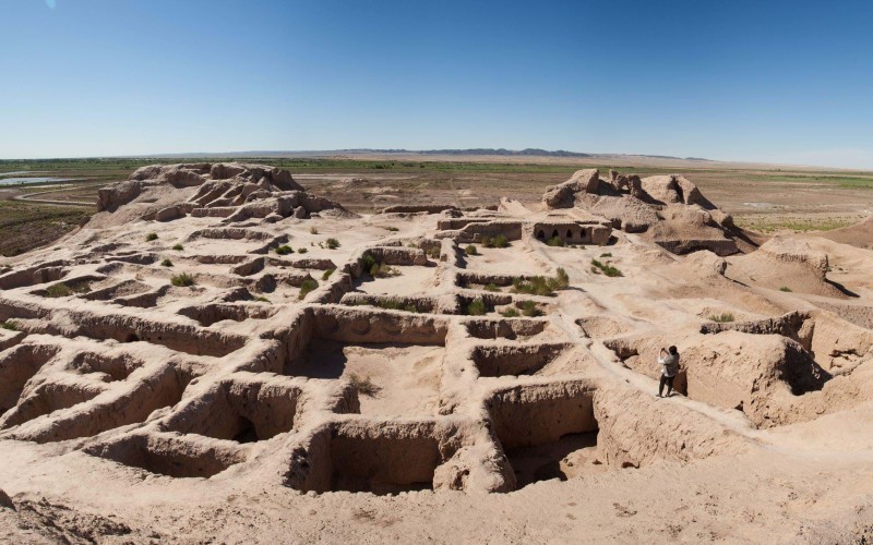 The ruins of Toprak-Kala, Karakalpakstan, one of the Fortresses of Ancient Khorezm, Uzbekistan