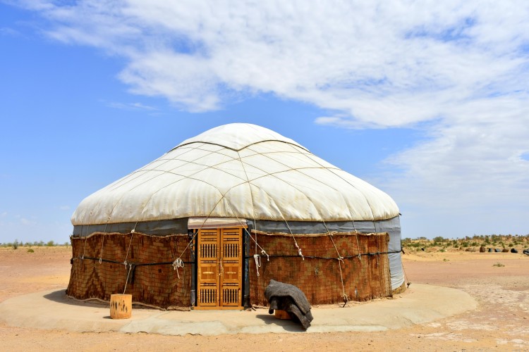 Decorated Kazakh Yurt in Kyzlkum