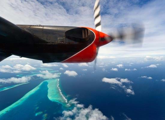 Seaplane flights in the Maldives